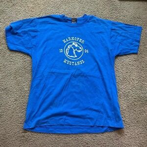 Vintage 90s Markofer Mustangs 1994 blue tee